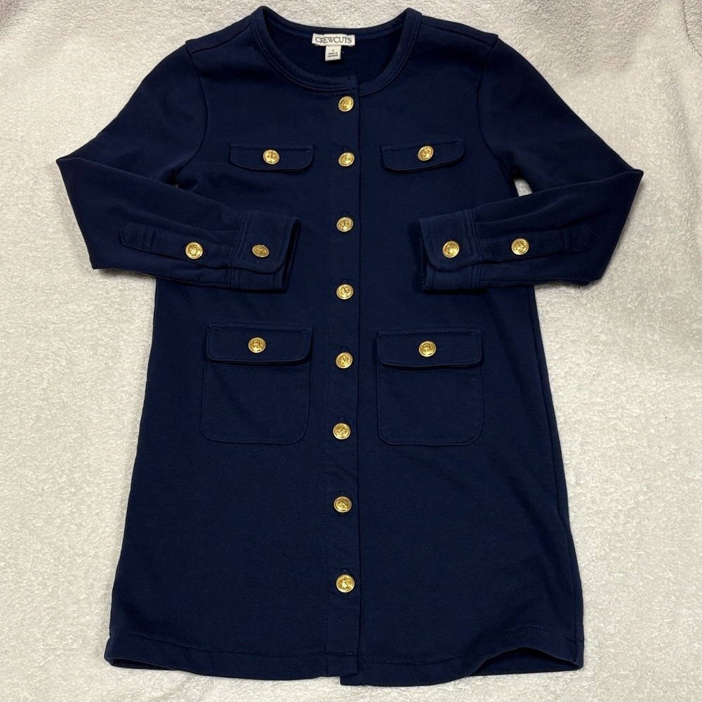 Crewcuts nautical Lady jacket design, sweatshirt-dress, knee length girls size 6